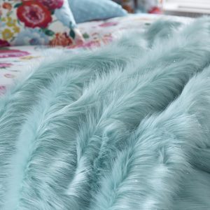 Metallic Fur Manta Azul Catherine Lansfield