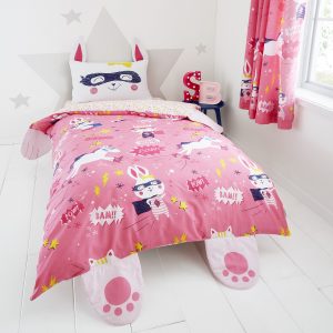 Super Bunny Capa de Edredão Rosa Catherine Lansfield