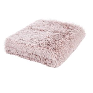 Cuddly Shaggy Manta Blush Pink Catherine Lansfield