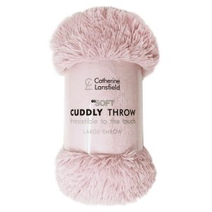 Cuddly Shaggy Capa de Almofada Blush Pink Catherine Lansfield
